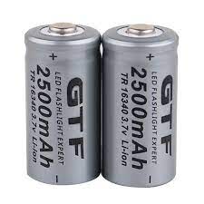 Gtf 3 7v 2500mah Lithium Li Ion 16340 Battery Cr123a Rechargeable Batteries 3 7v Cr123 For Laser Pen Led Flash Led Flashlight Flashlight Rechargeable Batteries