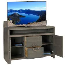 Tv stand tv stand living room furniture tv cabinet screen tv stand 9 screen rotatable adjustable height lift computer monitor tv mount floor you can also choose from contemporary flat screen tv cabinet stand, as well as from wood, metal, and. Tv Lift Cabinet Enclave Solid Wood Tv Lift With Storage Grey At006752