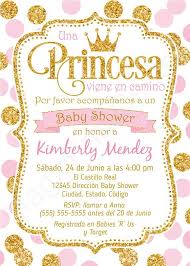 Spanish Royal Princess Baby Shower Invitation Espanol Girl Etsy Un Sinfi In 2020 Princess Baby Shower Invitation Baby Shower Princess Baby Shower Invites For Girl