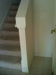 Use a flat, thin saw (typically double edged with no back spline) and with it pressed tight against the face of each step, cut the bottom end of each spindle to release it from the. Remove Half Walls Replace With Wood Railing Balusters Diy Home Improvement Forum