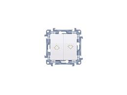 Žalúziové tlačidlo KONTAKT SIMON 10 SS biele CZP1.01/11