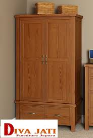 Lemari pakaian 4 pintu minimalis jati. Lemari Pakaian Bandung 2 Pintu Bawah Laci Minimalis Modern