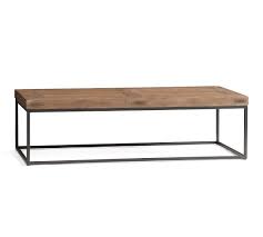 Distressed oak coffee table with storage drawers. Malcolm 60 Rectangular Coffee Table Pottery Barn