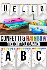 Free Confetti Banner For The Classroom Confetti Classroom Theme Classroom Banner Classroom Themes Classroom Decor