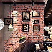 Retro Vintage 3d Simulation Red Stereoscopic Brick Living Room Bedroom Wallpaper Brick Wallpaper Living Room Brick Living Room Brick Wallpaper Room