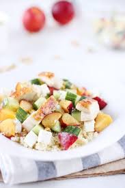 Salade De Semoule Au Poulet Nectarine Concombre Et Feta Chefnini Recette Recettes De Cuisine Alimentation Salade