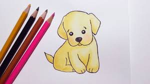 Draw the face of a labrador dog step by step. How To Draw A Cute Puppy Easy Youtube