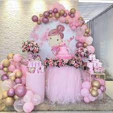 Feature pink and purple ballerina tutus, ballet slippers, and a lace border design. Ideas For A Ballerina Party Party Decoration Ideas Facebook