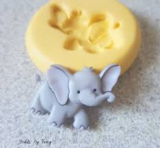 elephant silicone mold e 002 elephant kawaii silicone mold flat back molds crafting mold polymer clay mold homemade fondant molding clay baby shower chocolate