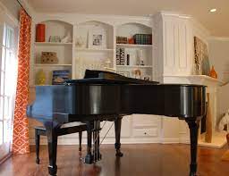 Beautiful Family Rooms With Baby Grand Pianos Piano Placement In Living Room Grand Piano Living Room Piano Living Rooms Grand Piano Room