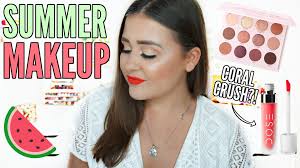 Everything is awesome about their palettes: Coral Crush Summer Makeup Tutorial Eline Blaise