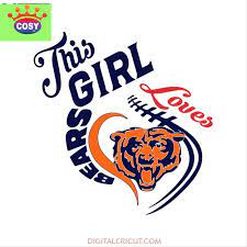 This clipart image is transparent backgroud and png format. Chicago Bears Svg Love Bears Svg Football This Girl Loves Bears Svg Cosysvg Com