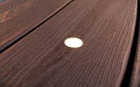 Trex Decklighting Subtle Recessed Deck Lights Install Flush On The Deck Boards To Efficiently Light The Way Deck Lighting Trex Deck Lighting Diy Deck