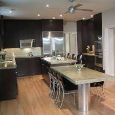 And while you can make a strong case for all of them: Kitchen With Light Flooring With Dark Cabinets Kitchen Flooring Dark Kitchen Black Kitchen Cabinets