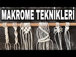 Temel Makrome Dugum Teknikleri Yeni Baslayanlar Icin Youtube Dugumler Bohem Duvar Sanati Dugum Desenleri