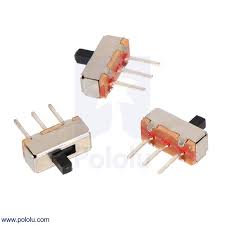 It has one common terminal and 2 contacts in 2 different configurations: Pololu Mini Slide Switch 3 Pin Spdt 0 3a 3 Pack 1 41