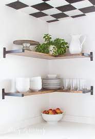 This is a good spot for favorite coffee mugs, everyday plates and. 32 Grand Floating Corner Shelf Designs For New Renovation Inspiration