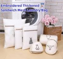 Embroidered Thickened Laundry Bag Sandwich Anti Winding Laundry Bag  Household Underwear Down Jacket Washing Bag Mesh Bag