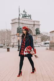 Red Bow Beret Keiko Lynn Plus Size Winter Outfits Beret Outfit Red Strappy Heels