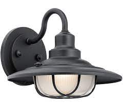 Kichler 49691bkt Harvest Ridge Outdoor Wall Sconce 1 Light Incandescent 75 Watts Textured Black Barn Lighting Black Outdoor Wall Lights Wall Lights