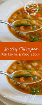 Smoky Chickpea Red Lentil Vegetable Soup Recipe Lentil Vegetable Soup Recipes Soup