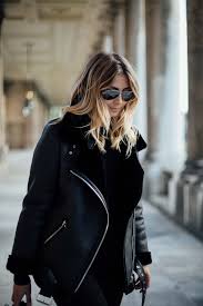 Zara Shearling Coat All Black 13 Faux Shearling Jacket Biker Jacket Jackets
