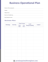 An Operational Plan Helps A Business Management Team Be Proactive In Their Management Objectives Instead Of R How To Plan Best Business Plan Business Planning