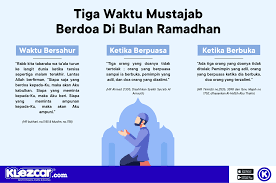 Berdoa lah kepadaku, aku akan kabulkan doa kalian. Klezcar Com 3 Waktu Mustajab Berdoa Saat Inilah Mohon Hajat Keampunan Ketahuilah Bahawa Ada Saat Saat Tertentu Pada Bulan Ramadan Al Mubarak Ini Doa Kita Akan Dimakbulkan Oleh Allah Swt Insya Allah
