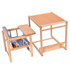 2 In 1 Solid Wooden Baby High Chair Feeding Infant Toddler Table Kids Child Home Baby Amp Toddler Furn Wooden Baby High Chair Baby High Chair Toddler Table