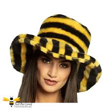 Faux Fur Unisex Queen Diva Kingpin Costume Bee Hat