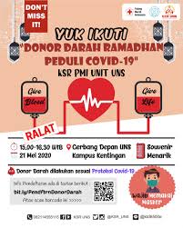 Manfaat donor darah tidak hanya membantu yang membutuhkan darah selain zat besi, ternyata manfaat donor darah juga dapat membantu tubuh untuk menstabilkan jumlah sel darah merah. Ksr Pmi Unit Uns Twitterren Ralat Donor Darah Halo Mengingat Saat Ini Pandemi Covid 19 Bertepatan Dengan Bulan Ramadhan Yang Menyebabkan Stock Darah Di Pmi Menipis Maka Ksr Uns Mengadakan