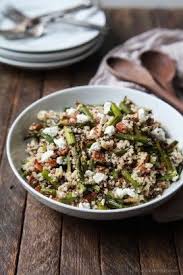 Light Creamy Goat Cheese Asparagus Quinoa Salad Quinoa Salad Recipe Recipe Recipes Easy Healthy Recipes Healthy Recipes