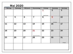 Im anschluss finden sie zusätzlich hinweise zu den sonderregelungen bei religiösen feiertagen und den schulfreien. 12 Kalender Mai 2020 Ideas Calendar Printables Printable Calendar 2019 Calendar