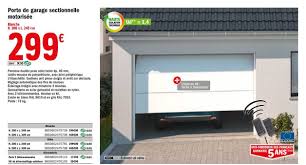 Offre Porte De Garage Sectionnelle Motorisee Chez Brico Depot