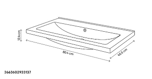 Plan Vasque Blanc Goodhome Nira 80 Cm Castorama