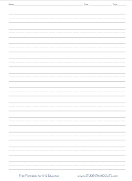 Full Page Writing Paper No Picture Appropriate For Second Grade From Studenthandouts C Kindergarten Writing Paper Second Grade Writing Writing Paper Template
