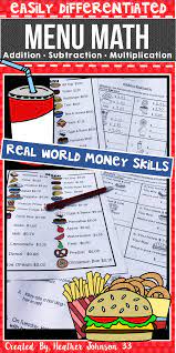 Money Practice Real World Practice Addition Subtraction Multiplication Problems Solving Easily Di Project Based Learning Math Education Math Learning Math