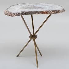 Geode And Metal Side Table By Stair 1868903 Bidsquare