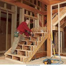 Building a structure at ground level and piling rocks, earth, and/or sod around and over it. Framing Stairs With A Landing Garage Stairs L Shaped Stairs Interior Stairs