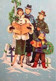 50s Christmas Carolers Give It A Go Vintage Christmas Cards Vintage Christmas Christmas Greeting Cards