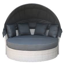 This sectional seating set opens. Henryka Exterior Round Day Bed Black And Beige Lowe S Canada