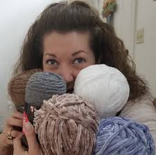 My newest design....I call her "Stained Glass" slouch hat....with a pom and  without...I think I love her 💜💙💜***