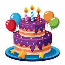 Ilustracja wektorowa tortu urodzinowego | Wektor Premium