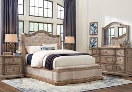 Whitfield Brown 5 Pc King Upholstered Bedroom Upholstered Bedroom King Sized Bedroom King Bedroom Sets