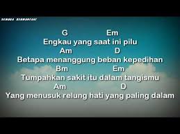 G em engkau yang sedang patah hati am d menangislah dan jangan ragu ungkapkan bm em betapa pedih hati yang tersakiti am d racun yang membunuhmu secara perlahan. Chord Gitar Pedih Last Child Youtube