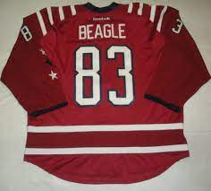 S p o n s o r e d. Jay Beagle Washington Capitals 2015 Nhl Winter Classic Red Game Worn Jersey Worn In First Period Nhl Auctions