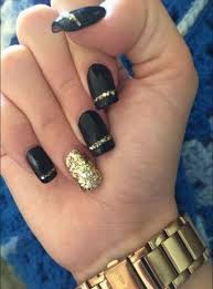 Prom Black And Gold Acrylic Nails Nails Ideas Oval Matte Black 30 Ideas Gold Acrylic Nails Black Nail Designs Gold Nail Designs