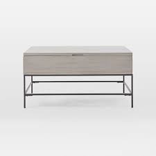 Industrial Storage Pop Up Coffee Table Gray West Elm Coffee Table Grey Coffee Table Modern Coffee Tables