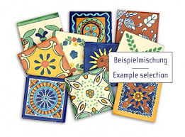 Erhalten sie ein muster ihrer gewünschten fliese. 10 Mexikanische Fliesen Bunte Muster Je Ca 10x10 Cm B Ware Pauschalpreis Muster 10x10 Mexiko Tamega Shop