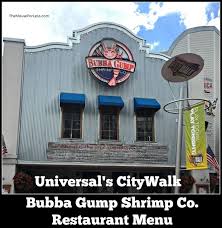 Bubba Gump Shrimp Co Menu Citywalk At Universal Orlando Resort Bubba Gump Shrimp Orlando Restaurants Bubba Gump Restaurant